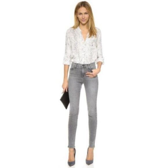 J Brand Maria High Rise Jeans Grey Dove Sz 26 - Picture 1 of 9